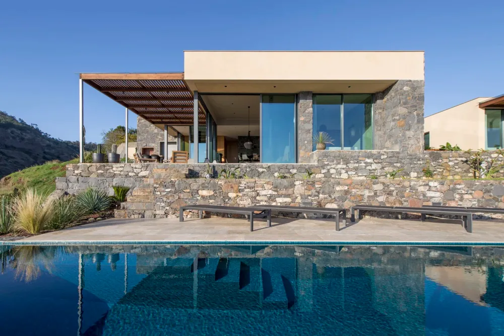 The Rock Villas — modern cliffside villa with Atlantic views at Estreito da Calheta, southwest Madeira